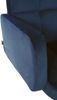 2er Set Barhocker SUTUN - Samt Blau 60x56x93 cm Silber | Barstuhl Höhenverstellbar Mit Lehne Drehbar Tresenhocker Tresenstuhl Kneipenhocker Bild 3