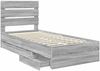 vidaXL Bettrahmen Graues Sonoma 75 x 190 cm Ingenieurs Holz 3411872 Bild 5