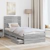 vidaXL Bettrahmen Graues Sonoma 75 x 190 cm Ingenieurs Holz 3411872 Bild 3