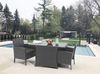 Garten Sitzgruppe Balkonset Polyrattan schwarz mit Tisch und Kissen Bild 3