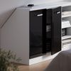 Küchenschrank für Dachschrägen R-Line Schwarz Hochglanz 80 cm mit 2 Türen, Schrankkorpus 60 cm Tiefe Vicco Bild 4