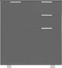 vidaXL Sideboard Hochglanz-Grau 71x35x80 cm Holzwerkstoff 283717 Bild 3