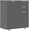 vidaXL Sideboard Hochglanz-Grau 71x35x80 cm Holzwerkstoff 283717 Bild 2