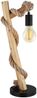 LED Tischleuchte mit Hanfseil und Holzstab, Höhe 53,5cm Bild 2