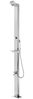 vidaXL Gartendusche mit Grauer Bodenplatte 225 cm Edelstahl 3070792 Bild 3
