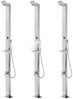 vidaXL Gartendusche mit Grauer Bodenplatte 225 cm Edelstahl 3070792 Bild 2