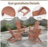 COSTWAY Gartenstuhl (1 St), Adirondack Stuhl klappbar, aus Holz Bild 2