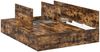 vidaXL Aufbewahrungsbettgestell Geräucherte Eiche 140 x 190 cm 3335433 Bild 2