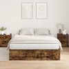 vidaXL Aufbewahrungsbettgestell Geräucherte Eiche 140 x 190 cm 3335433 Bild 4