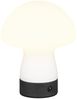 Kleine Akku Tischlampe DOOLEY aus Glas Weiß, Höhe 18cm Bild 2