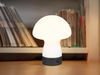 Kleine Akku Tischlampe DOOLEY aus Glas Weiß, Höhe 18cm Bild 5