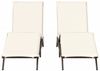 vidaXL Sonnenliegen mit Auflagen 2 Stk. Braun Poly Rattan 3261579 Bild 5