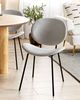 Esszimmerstuhl 2er Set LUANA Hellgrau Samtstoff Bild 3