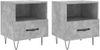 vidaXL Nachttische 2 Stk. Betongrau 40x35x47,5 cm Holzwerkstoff 827429 Bild 2
