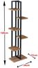 Pflanzregal Tohmajärvi Metall 120x34x21cm Schwarz / Walnussoptik [en. casa] Bild 2