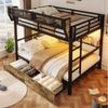 REDOM Etagenbett mit LED-Licht und Stauraum, Metallbett mit Schubladen & Regal (mit Aufbewahrungskorb, Kinderbett Metallbett, Jugendbett 140x200 cm), ohne Matratze Bild 4