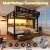 REDOM Etagenbett mit LED-Licht und Stauraum, Metallbett mit Schubladen & Regal (mit Aufbewahrungskorb, Kinderbett Metallbett, Jugendbett 140x200 cm), ohne Matratze Bild 3