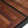 vidaXL Gartentisch 240x90x74 cm Poly Rattan und Massivholz Akazie 43940 Bild 3