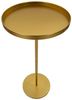 Dmora Wohnzimmertisch Argile, Lounge-Arbeitsplatte, Kaffeeregal, Couchtisch für Sofa, Gold, 51x51 h100 cm Bild 4