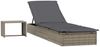 vidaXL Sonnenliege 1 Stk. mit Tisch Grau Poly Rattan 319633 Bild 2