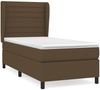 vidaXL Boxspringbett mit Matratze Dunkelbraun 90x200 cm Stoff 3128016 Bild 2