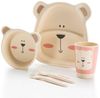 all Kids United Kindergeschirr-Set ALL KIDS UNITED 5-tlg. Kindergeschirr-Set mit Tier-Motiv (5-tlg), BPA-freier Kunststoff, Teller, Schüssel, Besteck, Becher Bild 4