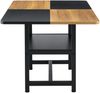Esstisch 160 x 90 x 76 cm mit Ablage, MDF und Metall, industrial in Braun/Schwarz Bild 4