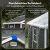 STEELSØN 'Novara' Gerätehaus Satteldach, Kunststoff, dunkelgrau mit Holzoptik, wetterfest, 226x200x230 cm, abschließbar, Gartenhaus mit Fenster Bild 5