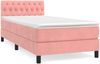 vidaXL Boxspringbett mit Matratze Rosa 90x200 cm Samt 3141466 Bild 2