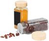 FIVMEN Gewürzstreuer Gewürzgläser Eckig Set mit Deckel Gewürz Organizer Gewürzbehälter, (24-tlg), mit Trichter, Leeren Aufklebern, Reinigungsbürste, Sieben, 120ml Bild 3