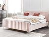 Bett mit Lattenrost LUNAN 180 x 200 cm Samtstoff Pastellrosa Bild 3
