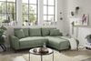 Wohnlandschaft >BERN< Schlaffunktion, Bettkasten, Bezug Farbe olive - 281x91x189 (BxHxT) Bild 2