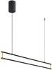 LED Hängeleuchte, Alu, schwarz, gold, H 150 cm Bild 2