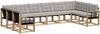 vidaXL Outdoor-Sofagarnitur mit Kissen 10 pcs Weiß und Hellgrau 3389913 Bild 2