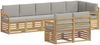vidaXL Outdoor-Sofagarnitur 8 pcs Weiß und Hellgrau 3392021 Bild 2