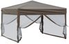 vidaXL Partyzelt Faltbar mit Seitenwänden Taupe 3x3 m 93533 Bild 3