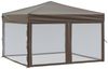 vidaXL Partyzelt Faltbar mit Seitenwänden Taupe 3x3 m 93533 Bild 2