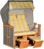 Sonnenpartner Strandkorb Konsul 2-Sitzer Halbliegemodell onix/hellgrau/gelb Bild 4