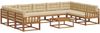 vidaXL Outdoor-Sofagarnitur mit Kissen 10 pcs Natur und Beige 3368201 Bild 2