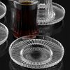 6er Set Teller Glas Glasteller 12cm Unterteller für Teegläser Cay Tabagi Bild 3
