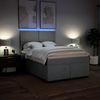 vidaXL Boxspringbett mit Matratze Hellgrau 140x190 cm Stoff 3292776 Bild 4