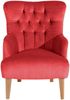 Sessel Kaiya Bezug Samtvelours Buche natur / rot 21221 Bild 2
