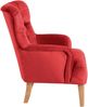 Sessel Kaiya Bezug Samtvelours Buche natur / rot 21221 Bild 3