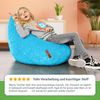 Green Bean® Plüsch Sitzsack 45x45x60cm - Indoor Sitzkissen mit 120L EPS Perlen Füllung Kuschelig Waschbar - Hellblau Bild 3