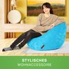 Green Bean® Plüsch Sitzsack 45x45x60cm - Indoor Sitzkissen mit 120L EPS Perlen Füllung Kuschelig Waschbar - Hellblau Bild 5