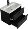 Badplaats Badmöbel Set mit Waschbecken und Unterschrank Etna 60 x 35 cm Schwarz Matt - Waschbeckenunterschrank mit Soft-Close und Waschbecken Bild 3