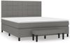 vidaXL Boxspringbett mit Matratze Dunkelgrau 180x200 cm Stoff 3136614 Bild 2