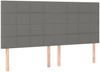 vidaXL Boxspringbett mit Matratze Dunkelgrau 180x200 cm Stoff 3136614 Bild 5