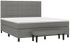 vidaXL Boxspringbett mit Matratze Dunkelgrau 180x200 cm Stoff 3136614 Bild 3