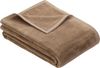 Ibena Berlin Kuscheldecke, 58 % Baumwolle, 35 % Polyacryl, 7 % Polyester hellbraun, 150x200 cm Bild 4